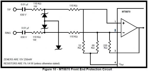 Forums / Electronics / MT8870 DTMF Decoder Protection Circuit - Rickey ...