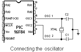connecting external oscillator to PIC