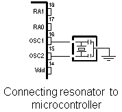 connecting resonator to PIC microcontroller